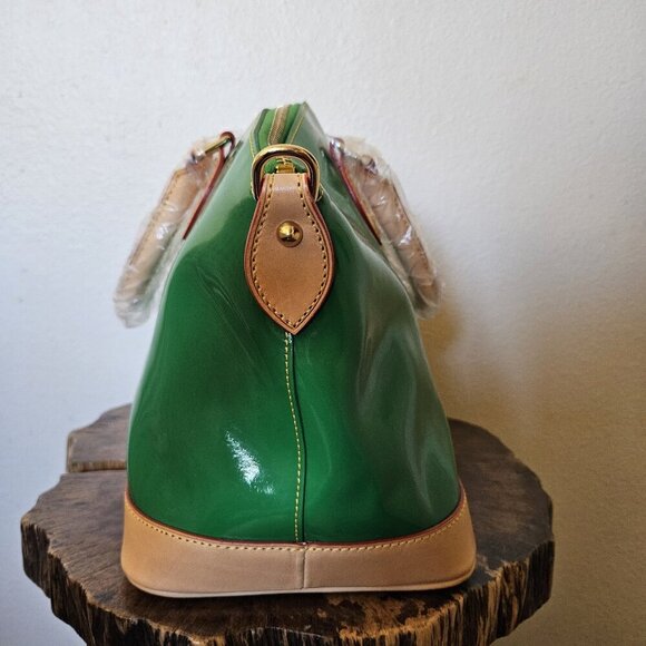 Dooney & Bourke Grass Green Patent Leather Satchel PV68C GG + Wristlet NWT - Picture 7 of 16